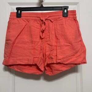 Old Navy Linen Melon Shorts with Pockets